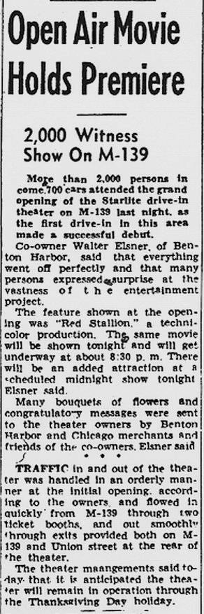 Starlite Drive-In Theatre - Starlite Article 7-17-48